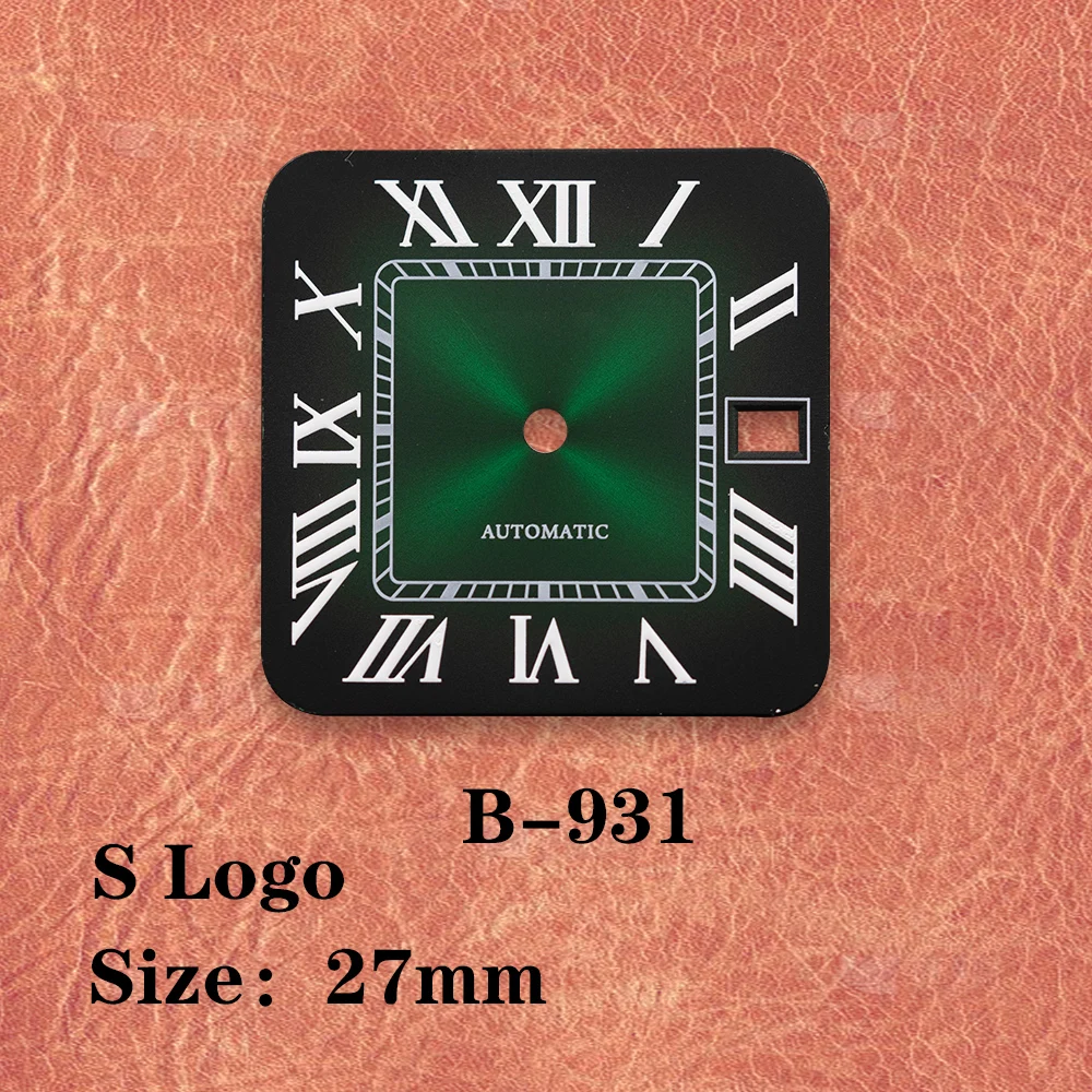 27mm S Logo Roman Square dial 3 o'clock or 6 o'clock calendar No calendar Fit NH35 Movement Watch Modification Accessories ﻿ ﻿