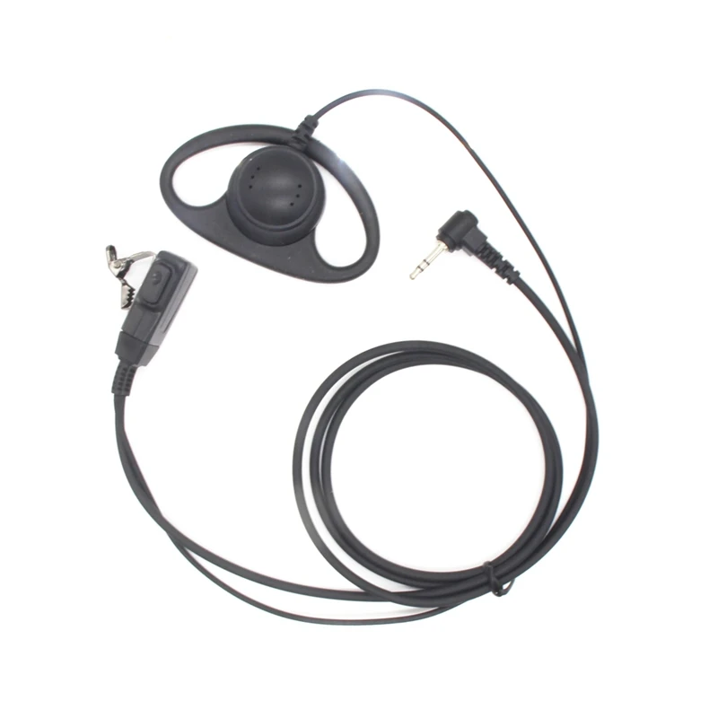 2 Piece D Shape Walkie Talkie Headset Earphone 1Pin 2.5Mm For Motorola T5620 T6200