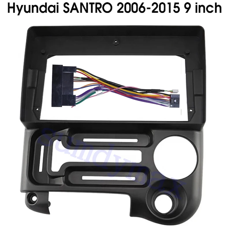 

9" android Car Radio Fascia Frame For Hyundai Santro 2006-2015 RHD Car Dvd Frame Install Panel Dash Mount Installation Dashboard