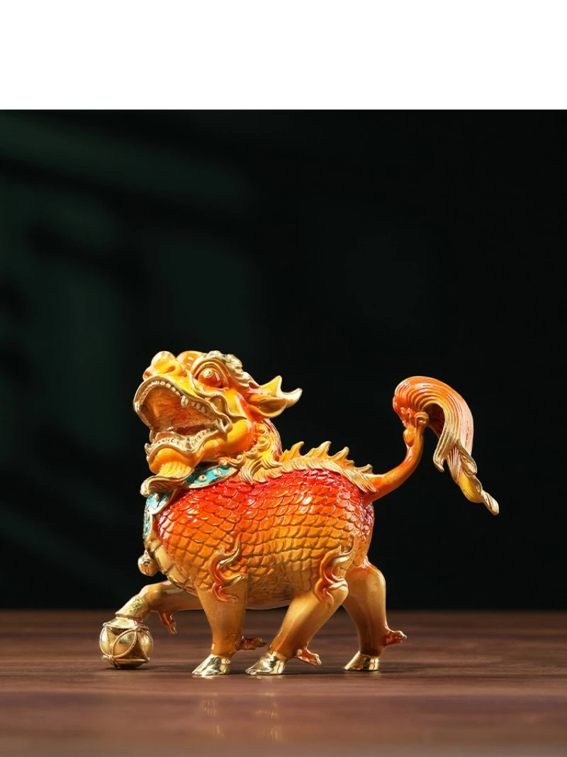 Wind and fire unicorn ornament, a pair of town house living room wine cabinet office decoration, opening housewarming gifts