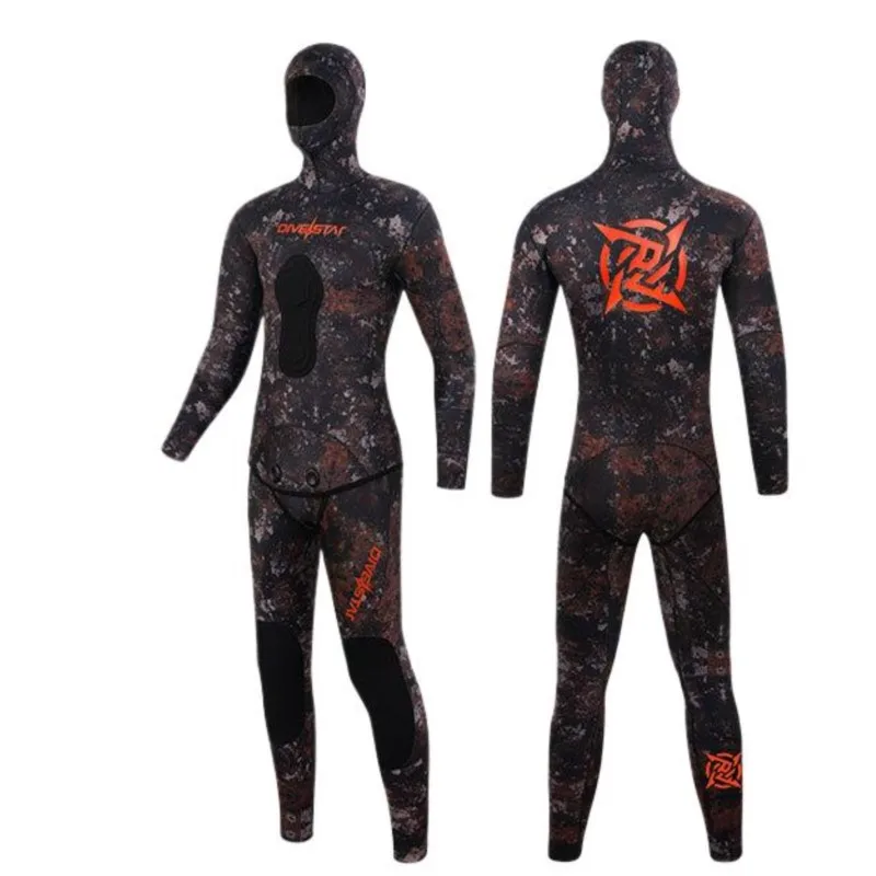 3MM Professional Two-piece Diving Suit For Men And Women CR Rubber Free Snorkeling Fishing And Hunting Warm Surfing Wetsuit Set