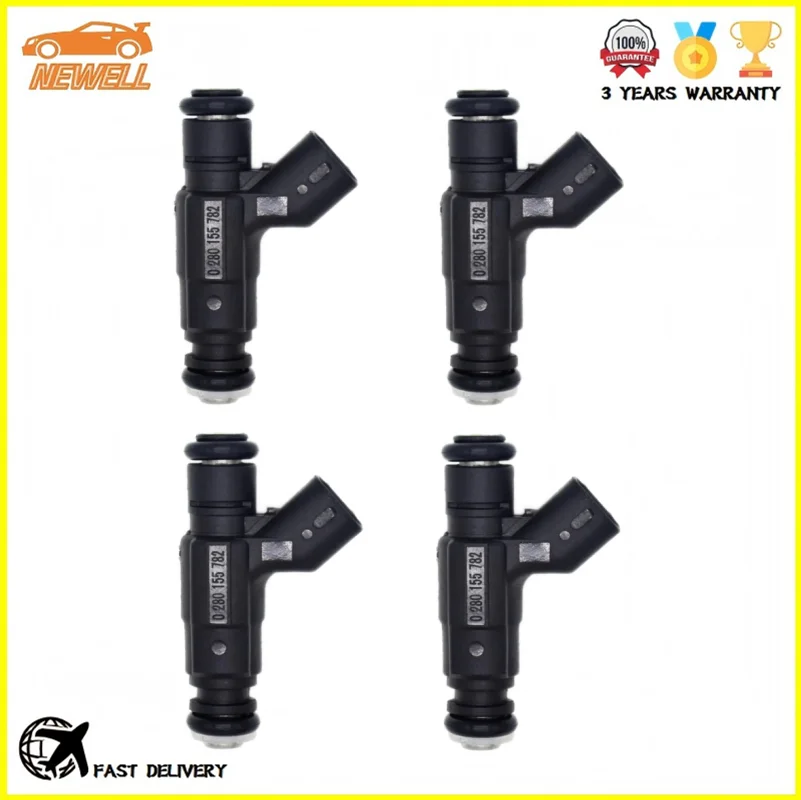 4pcs 0280155782 Fuel injector For Dodge 1998-2000 Chrysler Cirrus LX MT 2.0L 2000 04669772 RL669772 04669772AA 62223