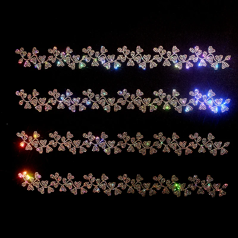 T-shirt estiva da donna in cotone di seta ghiaccio con stampa di diamanti a caldo, fiore casual con strass e diamanti