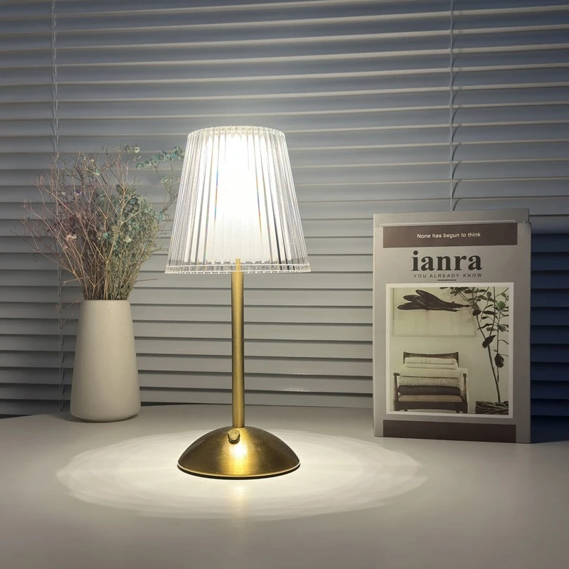

Popular Led Desk Lamp Simple Retro Cafe Atmosphere Light Touch Usb Charging Bar Desk Lamp