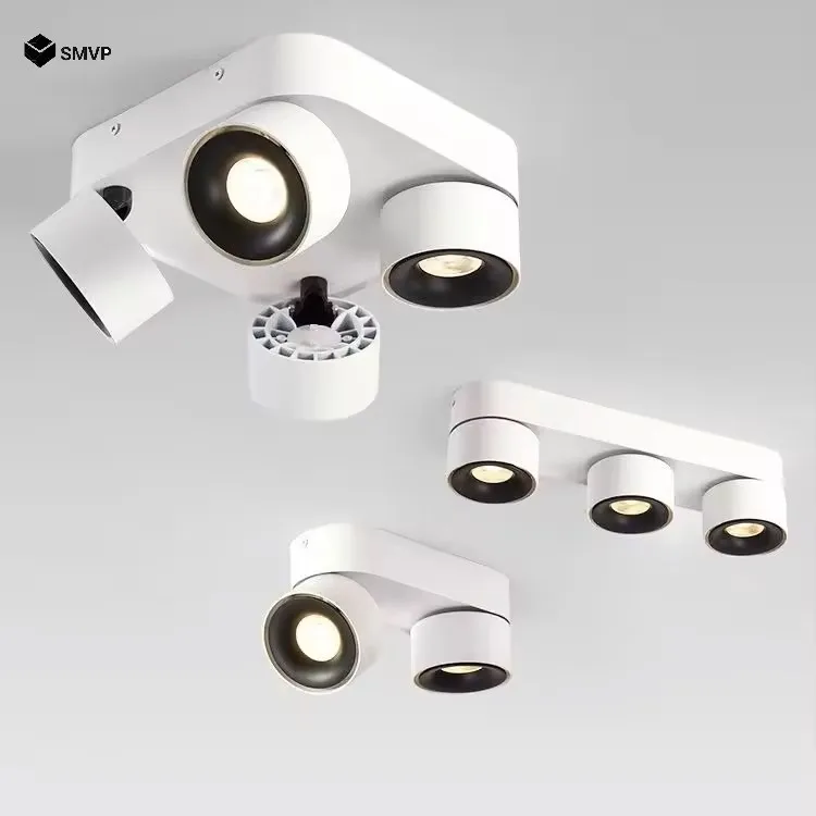 

Светодиодные потолочные светильники COB с регулируемой яркостью Потолочные светильники для поверхностного монтажа 12 Вт/24 Вт/36 Вт Складные и 360° ° Вращающиеся точечные светильники