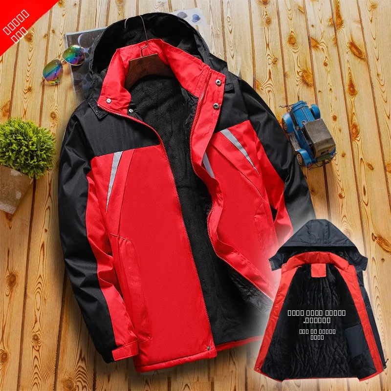 

Men's Winter Thiened Cotton Jaet Loose Workwear Windproof Outdoor Coat Faionable Urban Sle Long Sve Regular Length