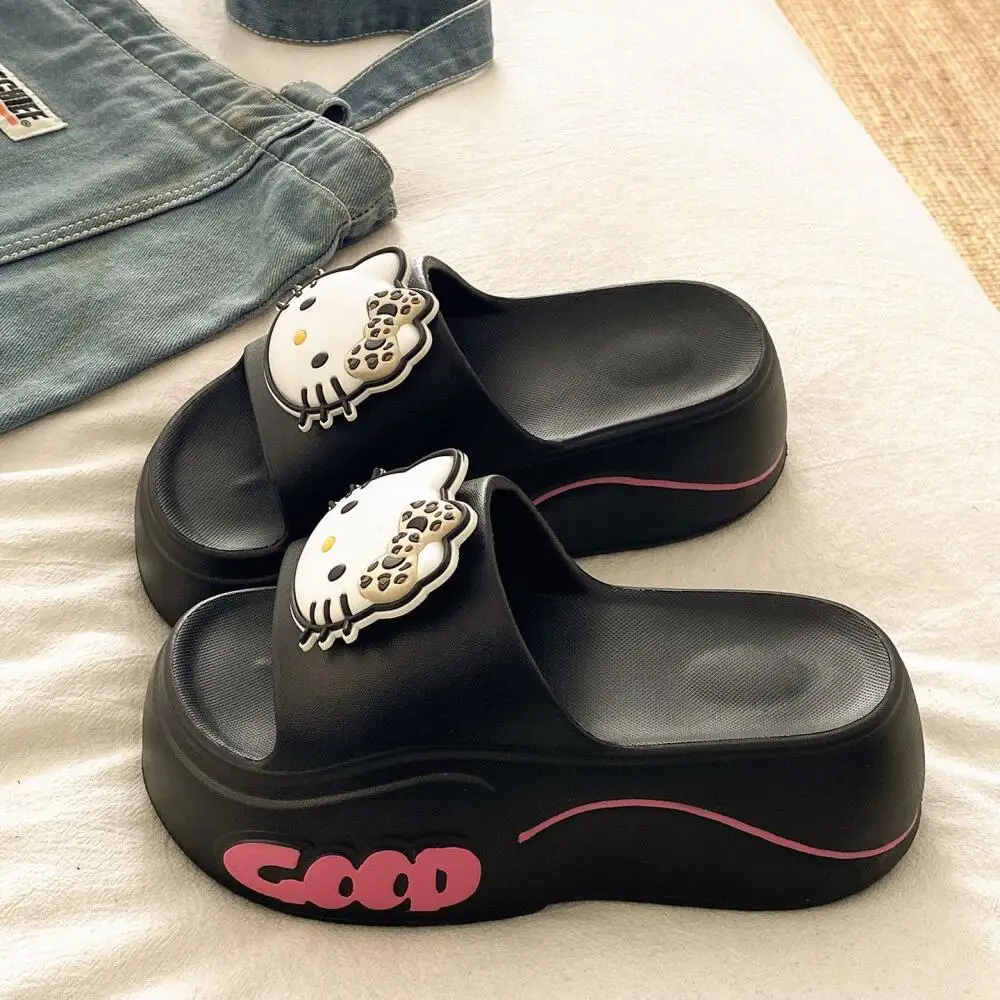 

Summer Eva Thick Sole Slippers Cute Girls Sanrio Hello Kitty Sandals Shoes Outdoor Shoes Women Cartoon Kawaii Female Kt Fashion