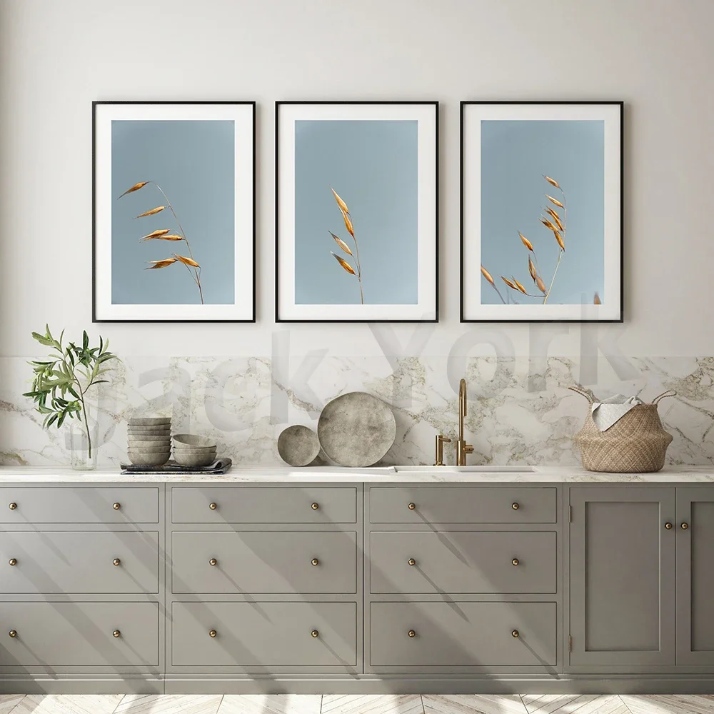 Yellow Flower Print, Floral Photography, Botanical Poster, Natural Wall Art Set, Wild Flower Decor, Neutral Yellow Art