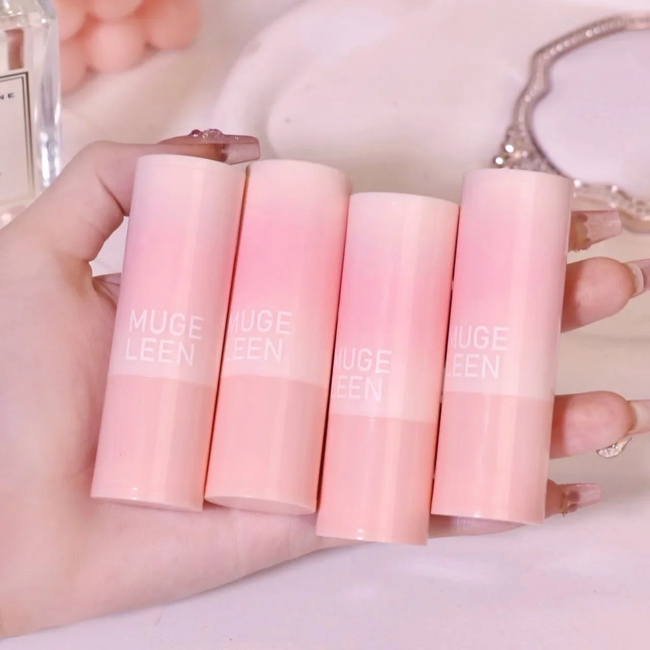 MUGE LEEN Blush Stick Natural Long-Lasting Matte Cheek Tint Youthful Face Makeup Pure Desire Look