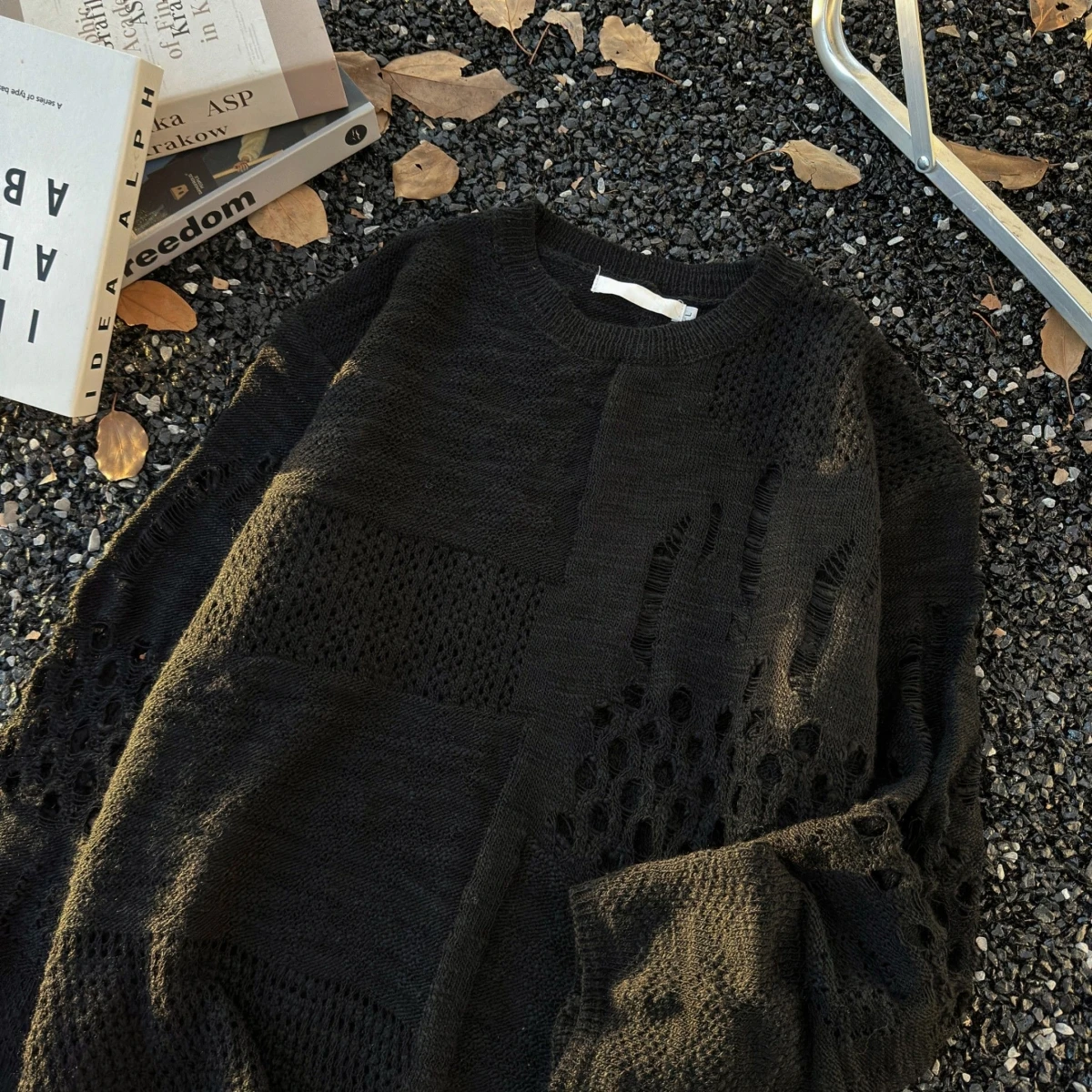 미국 레트로 남성 니트 스웨터 울로 된 빈티지 스타일 가을 겨울 루즈핏 버튼업 레귤러 길이 긴팔