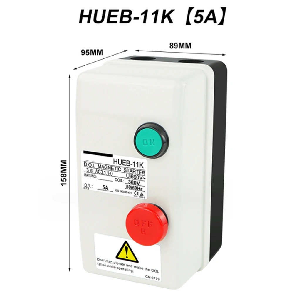 Magnetic Electric Motor Starter Switch for Three Phase Motors at 380V Offering Reliable Safety Features and Ease of Use
