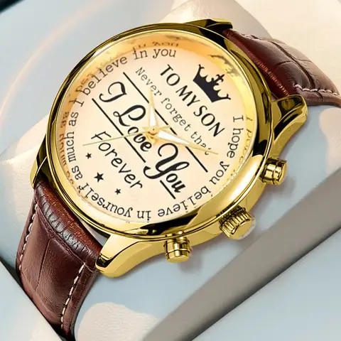 Zakelijke liefde Engelse kroon wijzerplaat loopvlak draad band quartz riem horloge