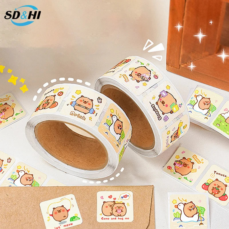 300/500Stickers Cartoon Capybara Graffiti Sticker Voor Waterfles Laptop Koffers Laptop Stickers Decoratie Kid Beloning Cadeau Speelgoed