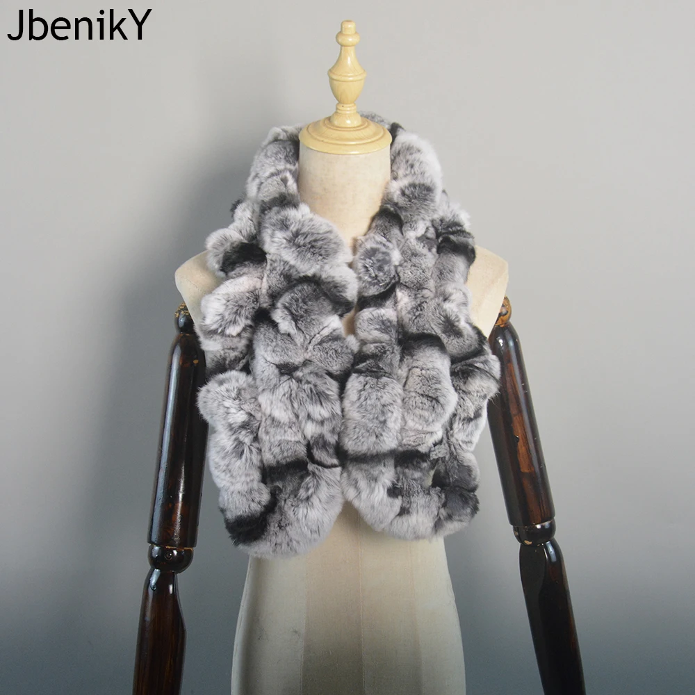 

Лидер продаж, шарф из натурального меха кролика рекс, зимние вязаные шарфы с кольцом из меха кролика рекс, женские глушители из меха кролика рекс