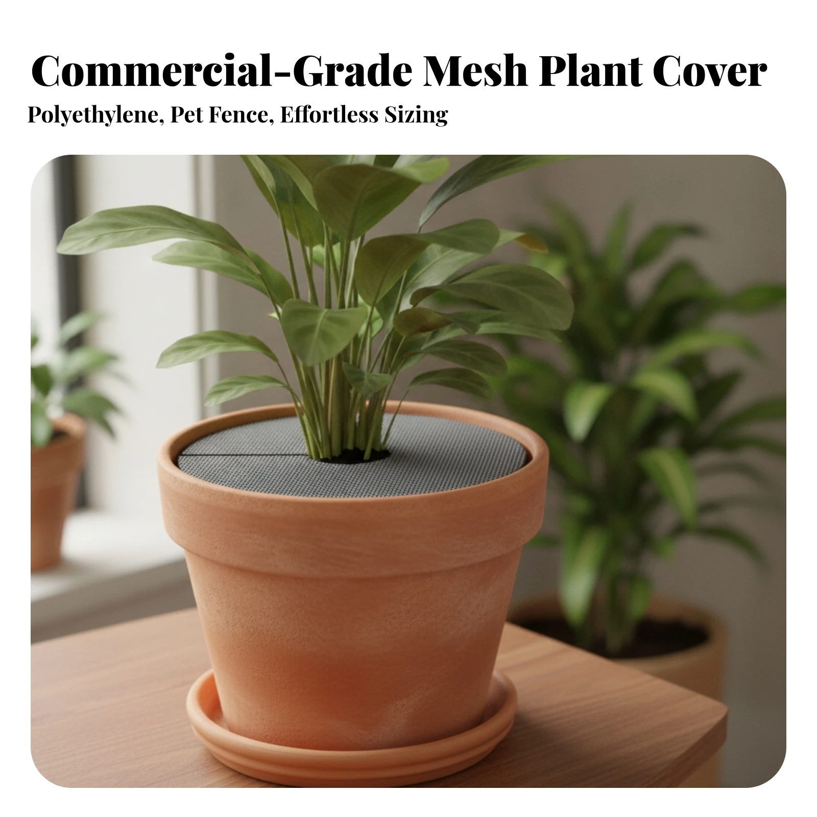 6 Pieces Soil Protection Liner Pet-Resistant Circular Polyethylene Pot Liner with Central Opening Potted Plant Digging Guard