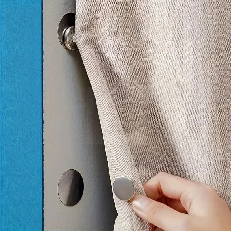 Modern metal magnetic hook, suitable for curtains - easy to install wall mounted magnetic buckle