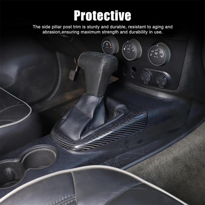 

Real Carbon Fiber Car Central Control Gear Shift Panel Frame Trim Cover For Hummer H3 2005-2009 Car Accessories