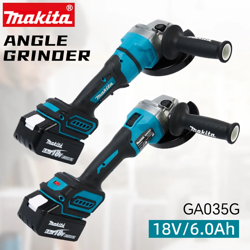 Makita Rechargeable Angle Grinder Brushless Lithium Electric Hand Mill Handheld Angle Grinder Ga036g