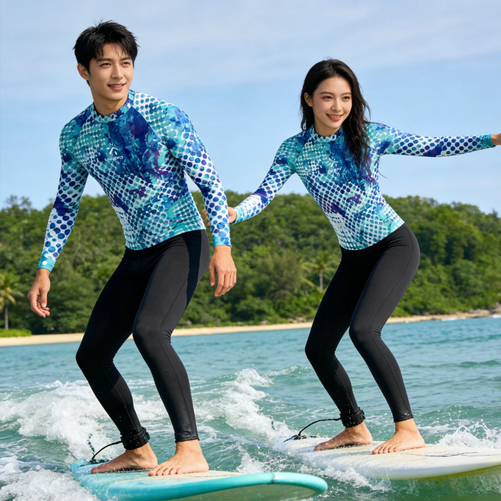 

Long Sleeve Men's and Women's Sailing Top Wear Surfing Shirt Rash Guard UPF50+ Surf Clothing for Water Sport Fishing Swim Beach