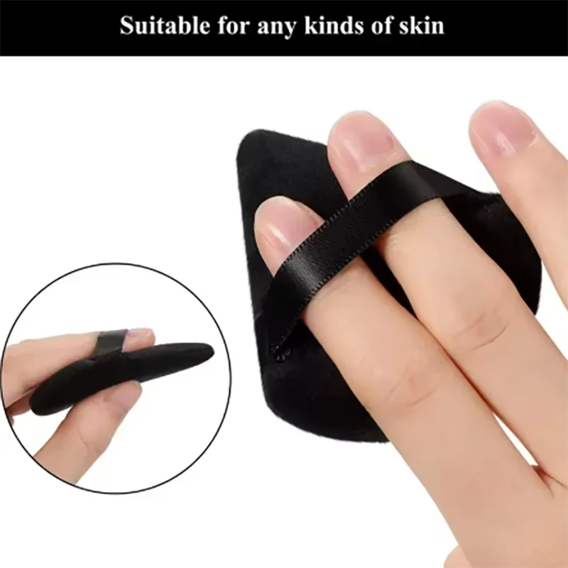 6PCS-boxed Dreieck Samt Puderquaste Make-Up Schwämme für Gesicht Augen Konturierung Schatten Dichtung Kosmetische Foundation Make-Up-Tool