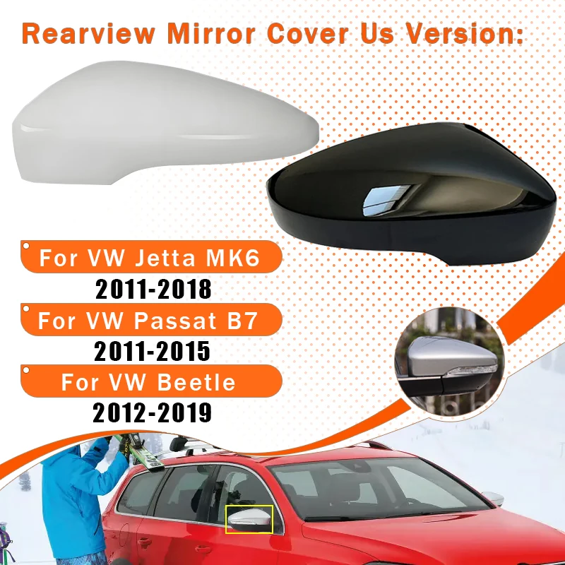 

Крышка зеркала заднего вида автомобиля, крышка корпуса, модель США для VW Jetta MK6 2011-2018 Passat B7 2011-2015 Beetle 2012-2019 5C 6857537 A