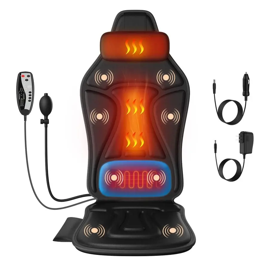 

Massager for Chair with Heat, Massage Chair Pad with Lumbar Support amp Vibration, Seat Massager for Seniors, Office Workers amp