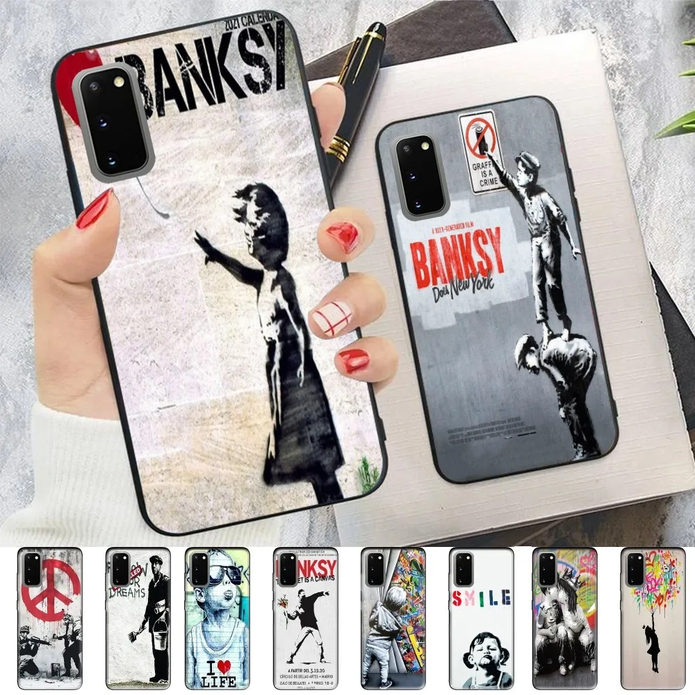 

Graffiti Artist Banksy Phone Case For Samsung S 9 10 20 21 22 23 30 23 24 plus lite Ultra FE S10lite Fundas