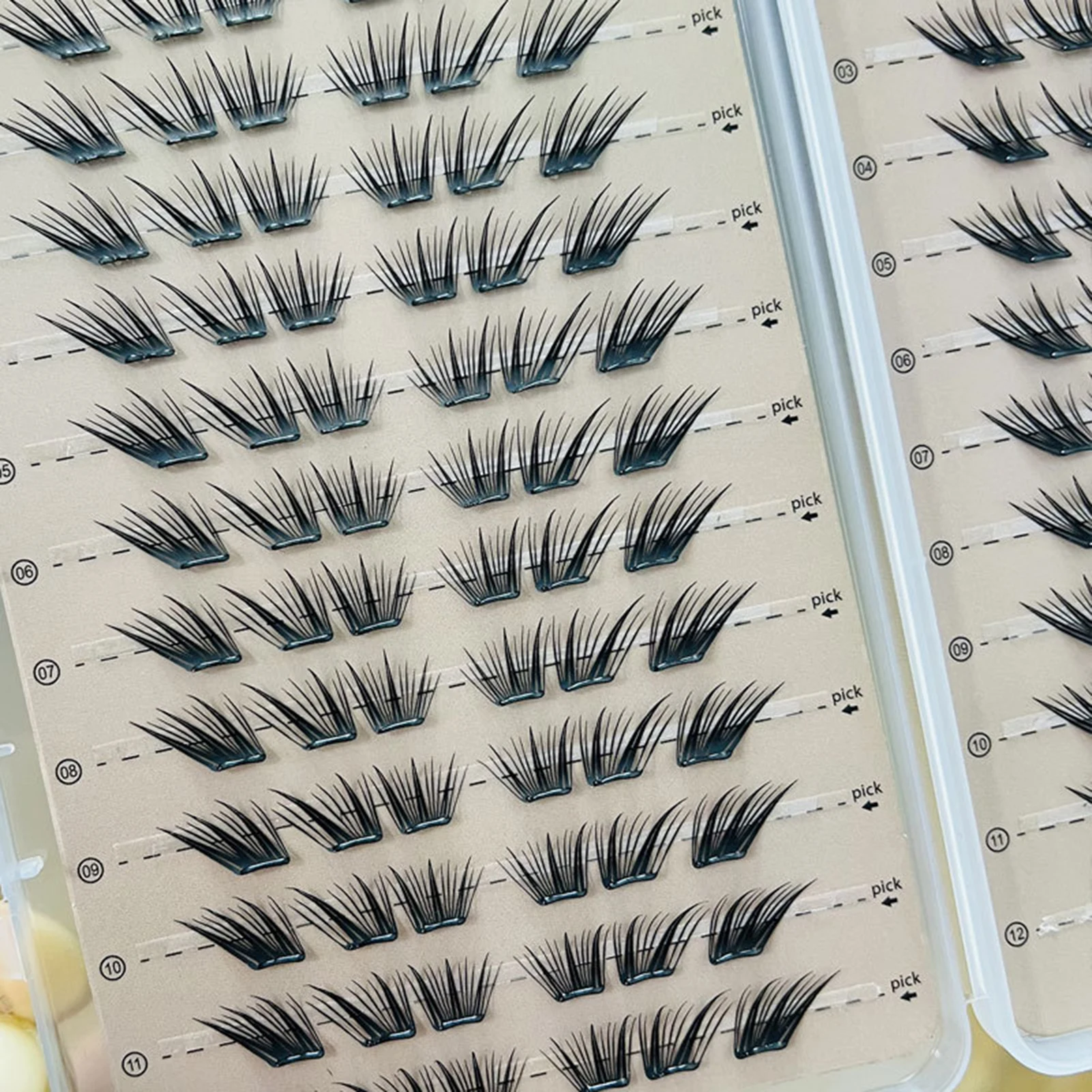 Geen lijm Valse wimpers Natuurlijke Fox-stijl Manga-wimpers gevleugelde individuele wimperextensie Ultradun Zacht 9-13 mm Dagelijkse make-up