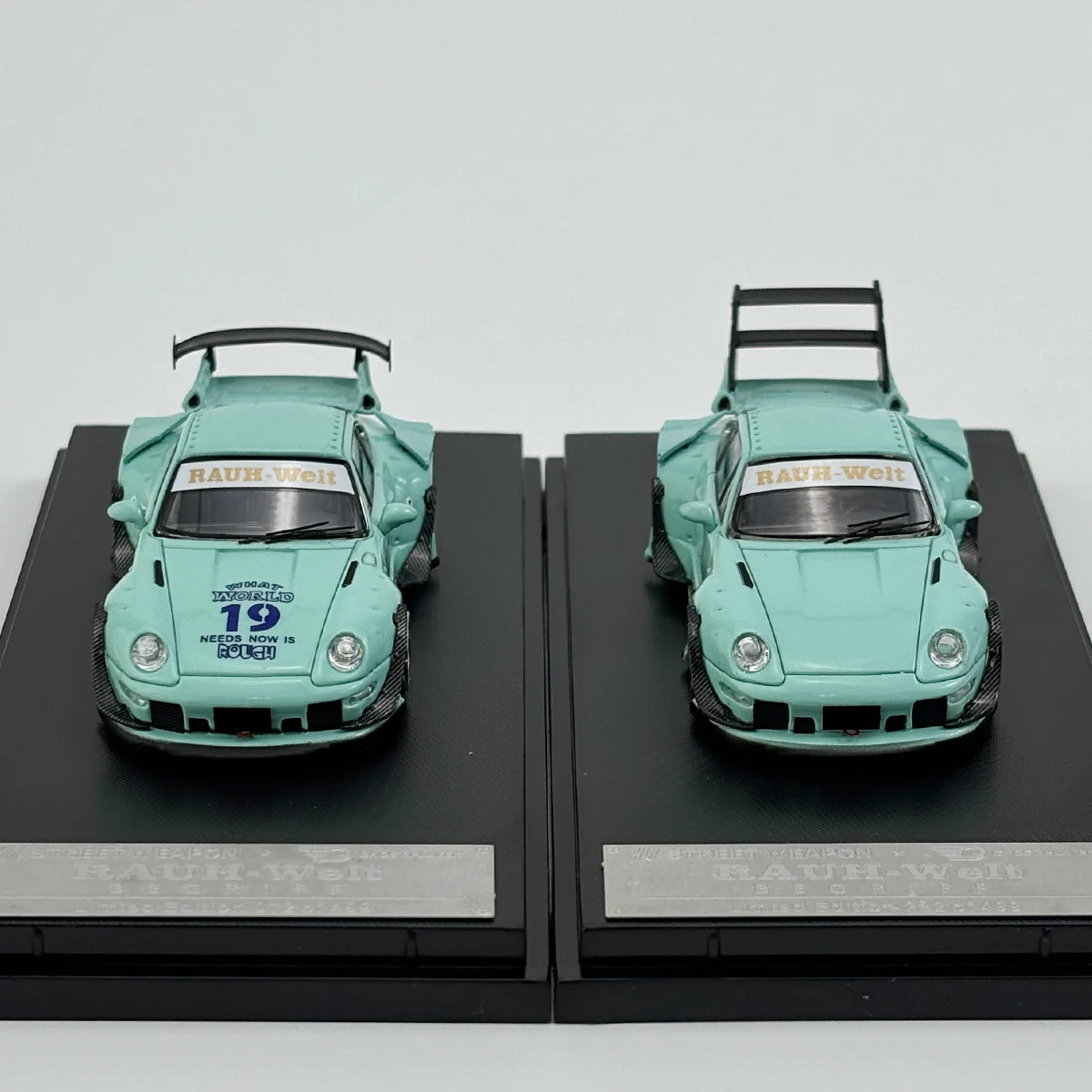 SW 1:64 993 RWB noctilucent body kit diecast car models