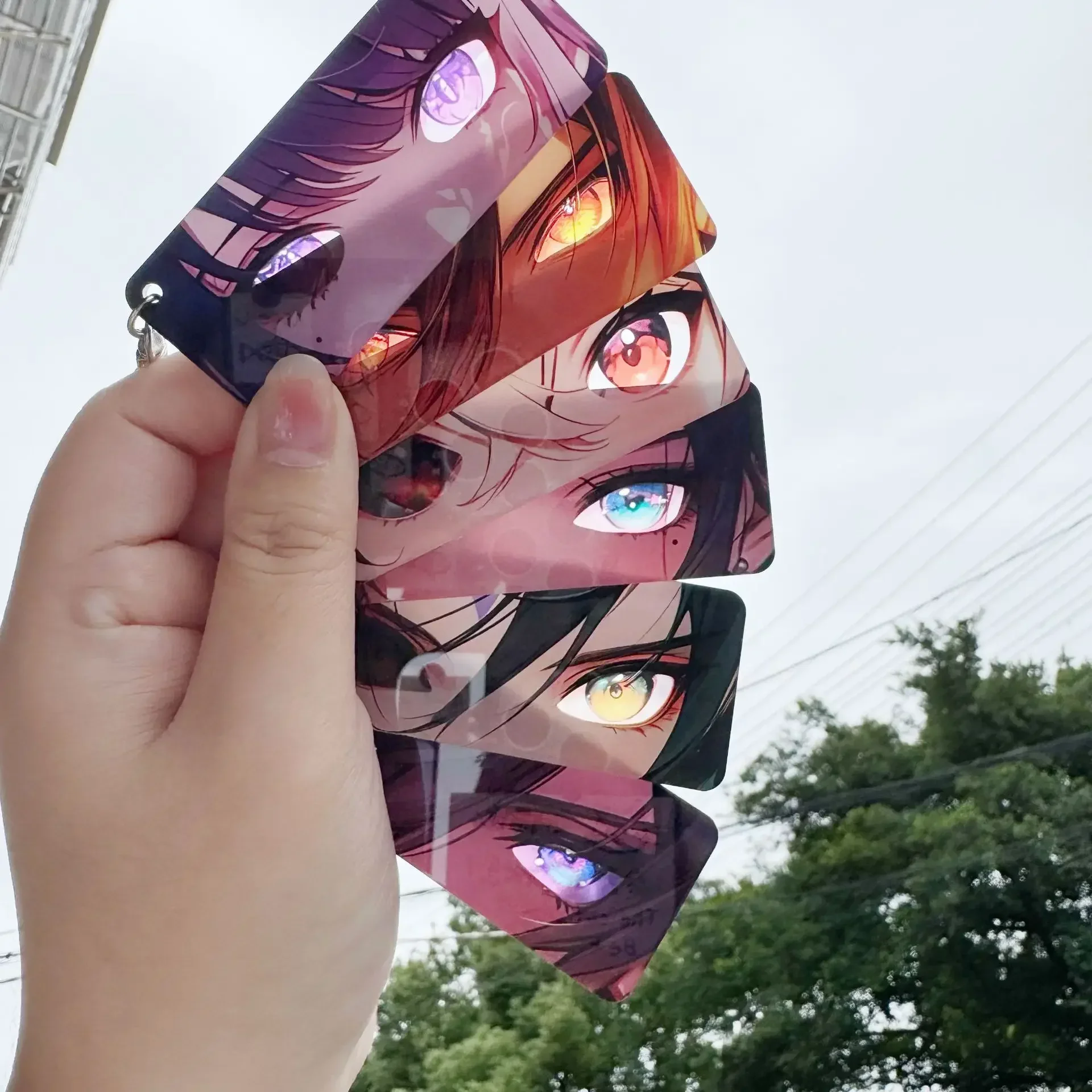 New 9 Styles Bookmark Acrylic Cards Furina Focalors Wanderer Raiden Shogun Balladeer Card High-value Eye Reflective Collection