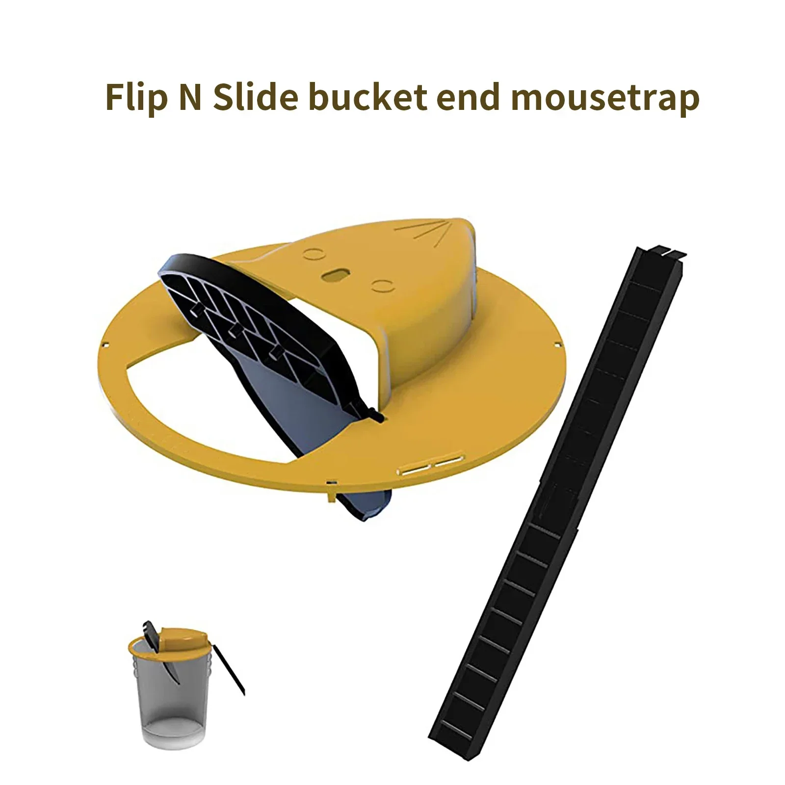 

Reusable Smart Flip and Slide Bucket Lid Mouse trap Humane Or Lethal Trap Auto Reset Rat Door Style Multi Catch Dropship