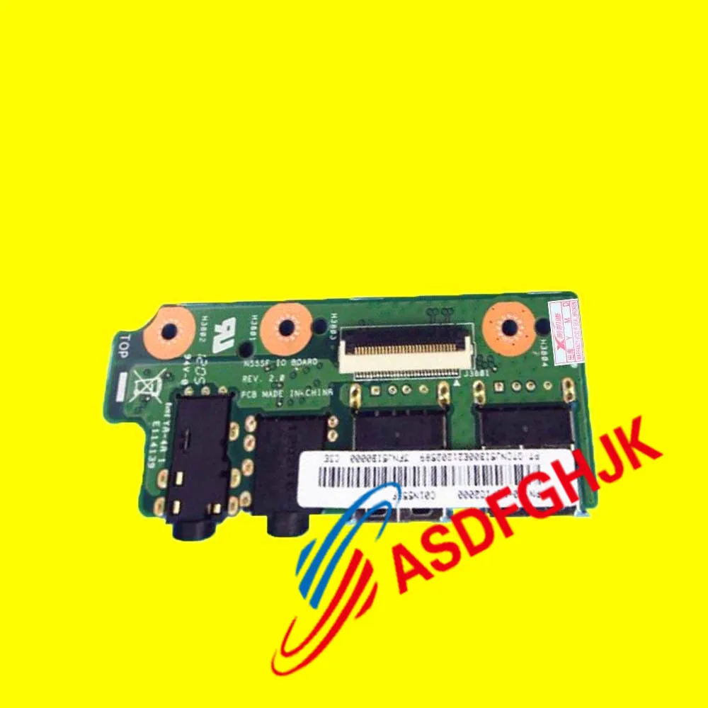 Original FOR ASUS N55S N55SF IO BOARD USB AUDIO JACK BOARD Rev 2.0