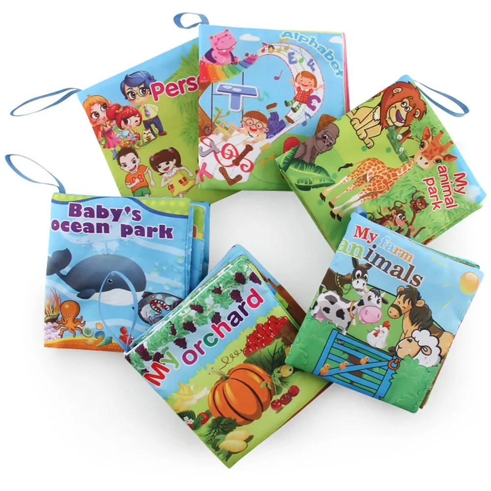 1PCS Baby Early Learning ผ้านุ่มหนังสือ Creative Squeak Crinkle หนังสือปริศนาของขวัญของเล่นสําหรับเด็ก