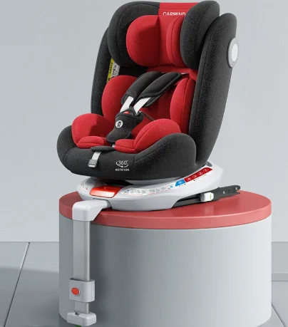 NONE Kindersicherheits-Autositz mit Halterung 360° °   Drehbarer Sicherheitssitz ISOFIX Stahlschnittstelle, geeignet für Kinder im Alter von 0–12 Jahren 9