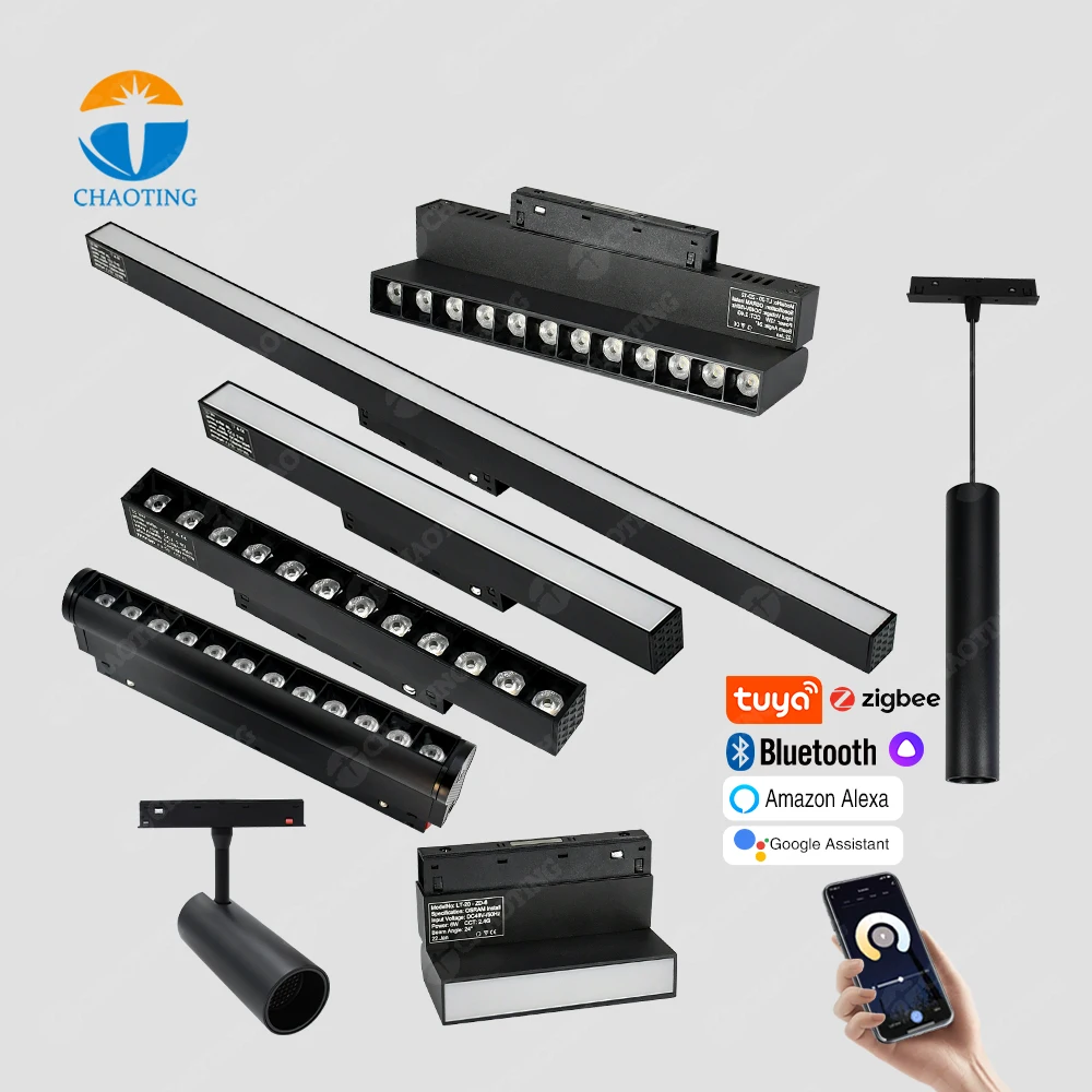 

New Flood Pendant Focus Spotlighting Spot Light Grille Spotlights LED Magnetic Track Lights 48V For Living Home Hotel Restaurant