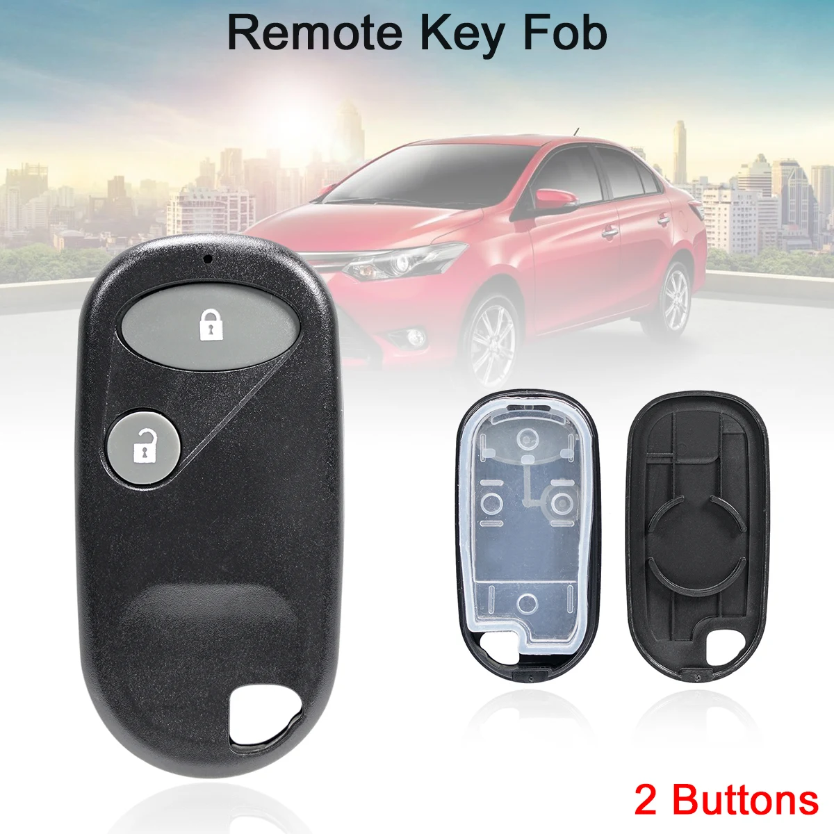 2 Buttons Case Keyless Entry Remote Key Fob Shell Fit for Honda Civic CRV Accord 2003 2004 2005 2006 2007 2008 2009 2010 2011