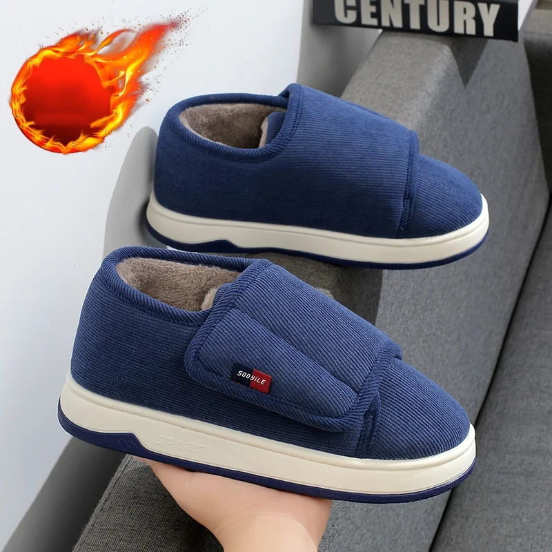 

New Men's Autumn and Winter Velvet Thickened Warm Cotton Shoes and Snow Boots