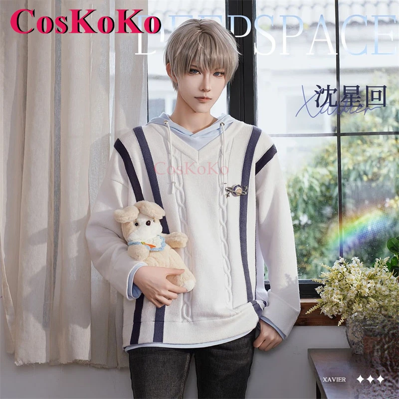 

CosKoKo Xavier Cosplay Game Love And Deepspace Costume Pleasant Time Fashion Handsome Hoodie Halloween Party Role Play Clothing