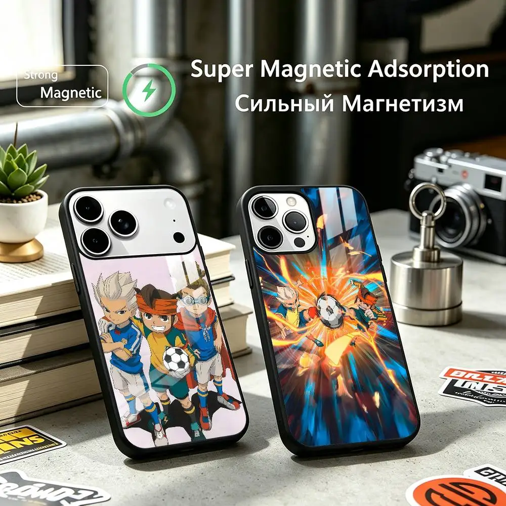 Inazuma E-Eleven Anime Phone Case For iPhone17,16,15,14,13,12 Plus,Pro Supports Magnetic Wireless Charging