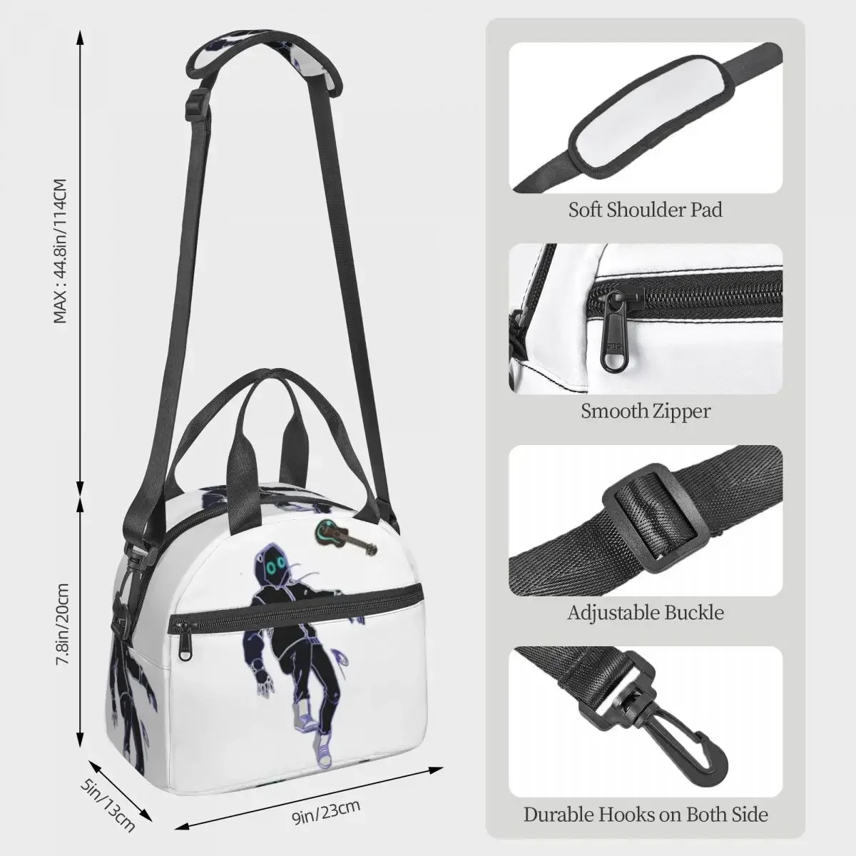 Boywithuke Concert Insulated Lunch Bag for Kids School Cooler Thermal Box Tote Portable Lunch Boxes
