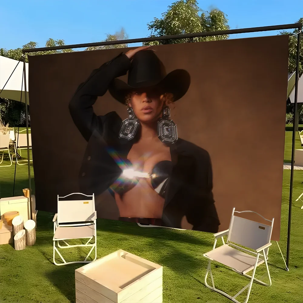 Singer B-Beyonces C-Cowboy flag For Picnic Party Camping Banner Outdoor Atmosphere Cloth