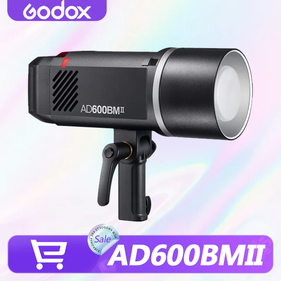 

Godox AD600BMII 600Вт LED-видеосвет с высокоскоростной синхронизацией, студийный стробоскоп для улицы и студии с беспроводной системой 2.4G X для фотосъемки