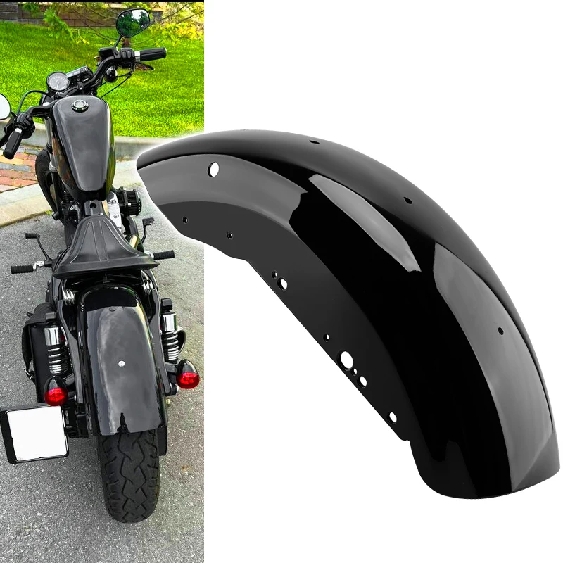 

Motorcycle Rear Mudguard Fender Guard Cover Gloss Black For Harley Sportster Iron 1200 XL 883 XL1200 48 72 2004-up