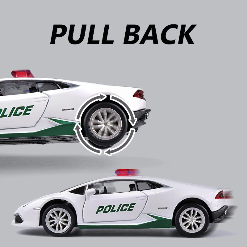 1:36 Scale Dubai Police Alloy Car Model Diecast Car Toys for Boys Birthday Gift Toys Car Collection