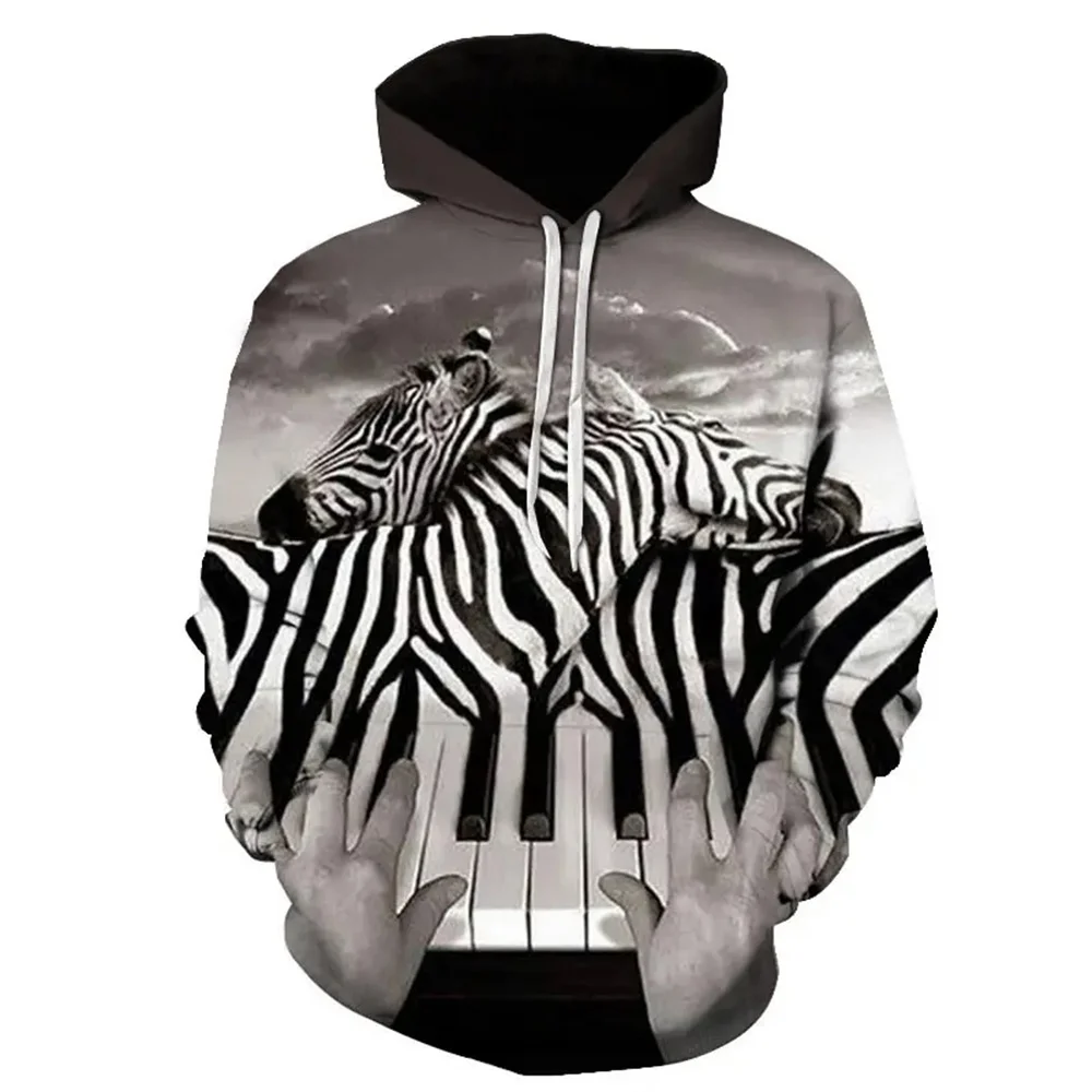 Unisex 3d Animal Gorilla Printed Men's Oversized Hooded Sweatshirt Casual Fashion Hip Hop Loose Pullover Hoodies For Men Vintage