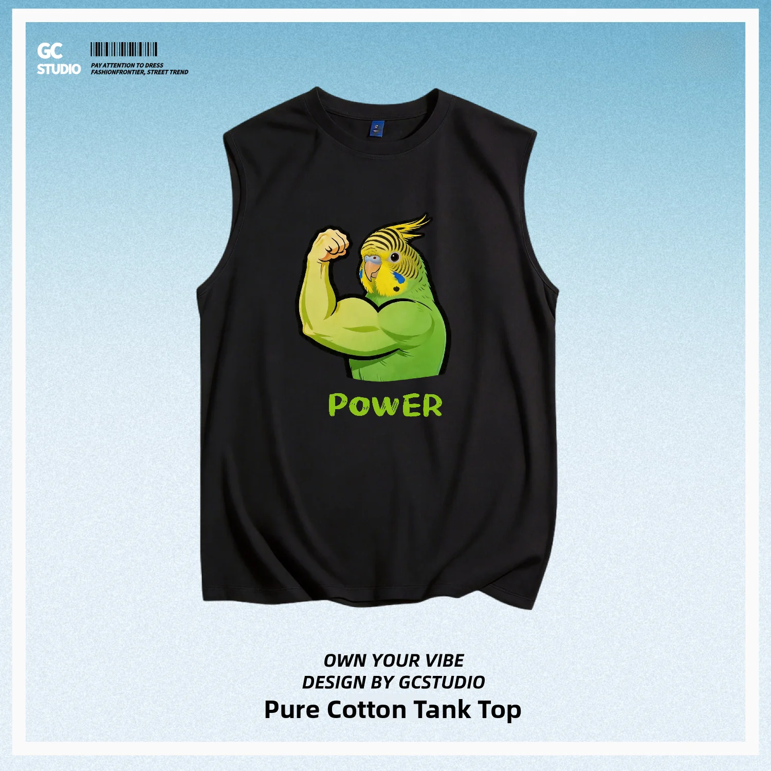 Fun Pure Cotton Sleeveless Vest Summer Print Graphics Youth Sports Style Breathable Casual Wear for Men And Women