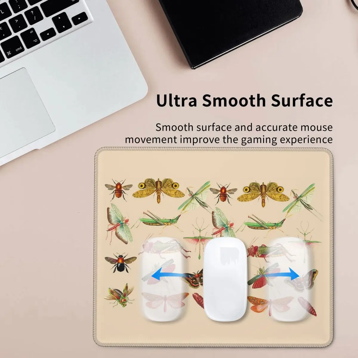 

Винтажный коврик для мыши с иллюстрацией жуков и насекомых, компьютерная клавиатура, коврик для мыши, геймерский ПК, ноутбук, настольный коврик, офисные коврики для стола