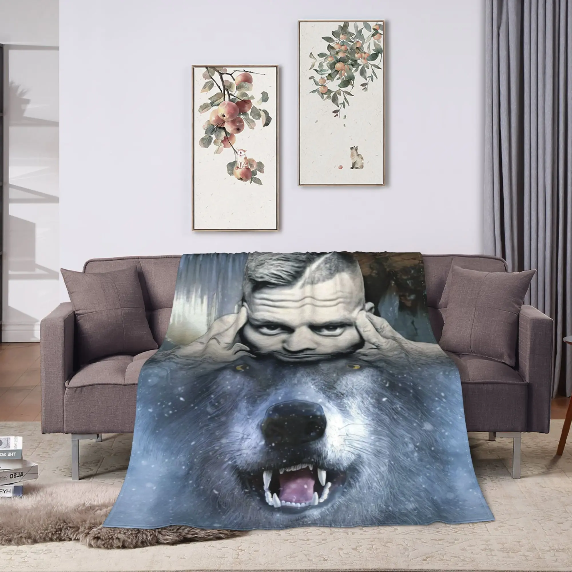 Kollegah German Rapper Flannel Blanket  Soft Warm Bedding Throws for Couch Bed Airplane Travel Graphic Bedspread Sofa Bed Cover