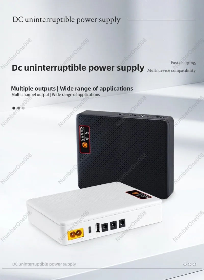 เครื่องสำรองไฟฟ้าแบบพกพา (UPS) ขนาดเล็ก สำหรับเราเตอร์ ออปติคอล แคท มอนิเตอร์ แบตเตอรี่สำรองฉุกเฉิน ความจุแบตเตอรี่ขนาดใหญ่