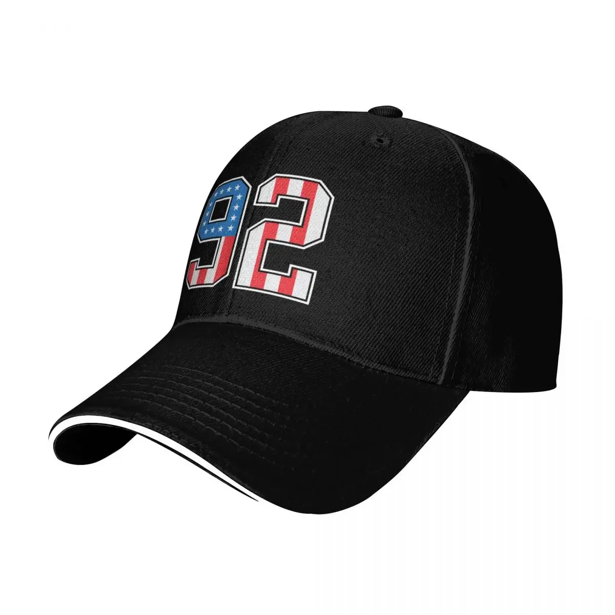 

92 American Lucky Number Ninety-two United States Flag Baseball Cap derby hat golf hat genuine Hats For Women Men's